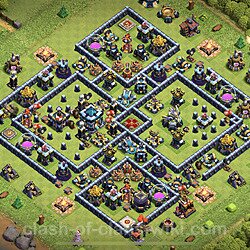 Base plan (layout), Town Hall Level 13 for trophies (defense) (#14)