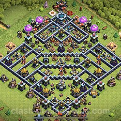 Base plan (layout), Town Hall Level 13 for trophies (defense) (#19)