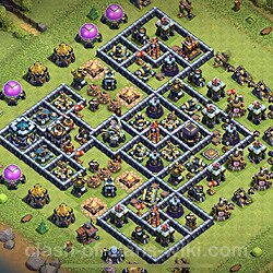 Base plan (layout), Town Hall Level 13 for trophies (defense) (#20)
