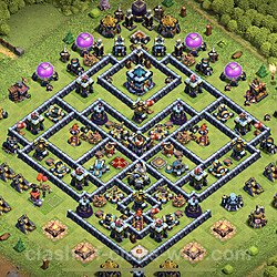 Base plan (layout), Town Hall Level 13 for trophies (defense) (#26)