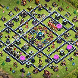 Clash of Clans köy düzeni, Belediye Binası Seviye 13 kupa için (savunma) (#2765)