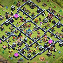 Clash of Clans köy düzeni, Belediye Binası Seviye 13 kupa için (savunma) (#2816)