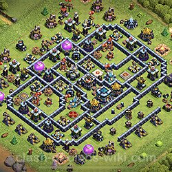 Base plan (layout), Town Hall Level 13 for trophies (defense) (#31)