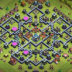 Diseño de aldea Anti 3 Estrellas Ayuntamiento 13 Copiar - COC TH13 Perfecta Distribucion 2026 + Enlace, #3223