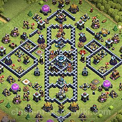 Base plan (layout), Town Hall Level 13 for trophies (defense) (#33)