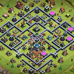 Anti Dragon TH13 Base Plan with Link, Copy Town Hall 13 Anti Air Design 2026, #3310