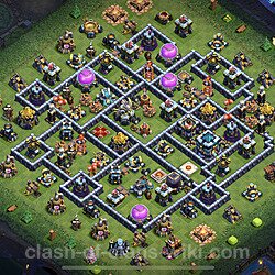 Base plan (layout), Town Hall Level 13 for trophies (defense) (#47)