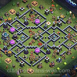Base plan (layout), Town Hall Level 13 for trophies (defense) (#53)