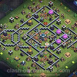 Base plan (layout), Town Hall Level 13 for trophies (defense) (#55)