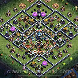 Base plan (layout), Town Hall Level 13 for trophies (defense) (#57)