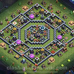 Base plan (layout), Town Hall Level 13 for trophies (defense) (#62)
