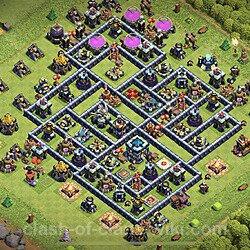 Base plan (layout), Town Hall Level 13 for trophies (defense) (#9)