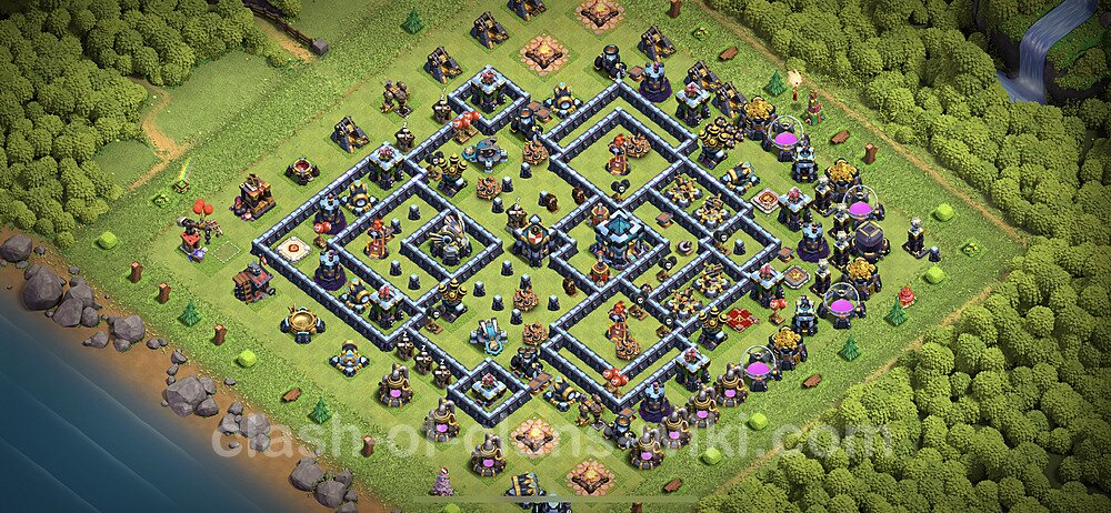 Top TH13 Unbeatable Anti Loot Base Plan with Link, Anti Air / Electro Dragon, Copy Town Hall 13 Base Design 2023, #1