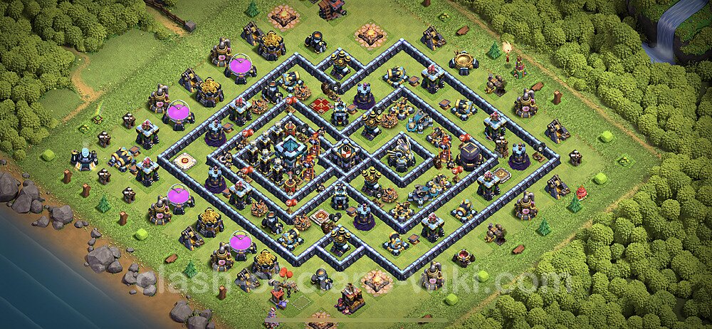 Anti Everything TH13 Base Plan with Link, Anti 3 Stars, Copy Town Hall 13 Design 2023, #10