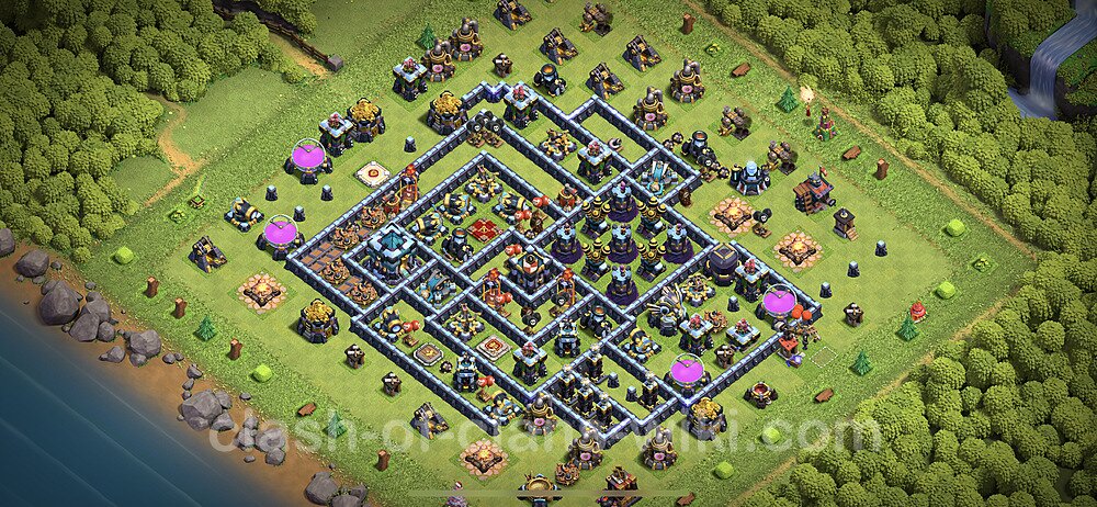 TH13 Trophy Base Plan with Link, Copy Town Hall 13 Base Design 2023, #1059