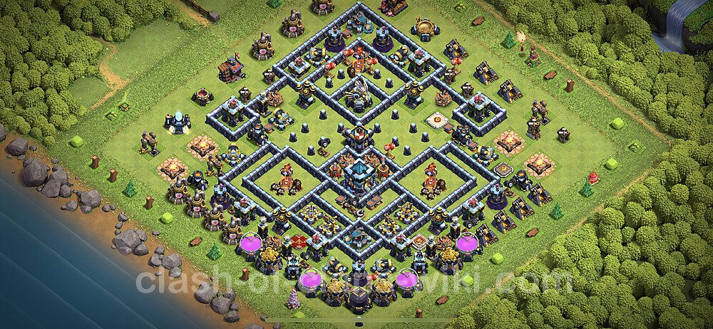 TH13 Anti 2 Stars Base Plan with Link, Anti Everything, Copy Town Hall 13 Base Design 2023, #11