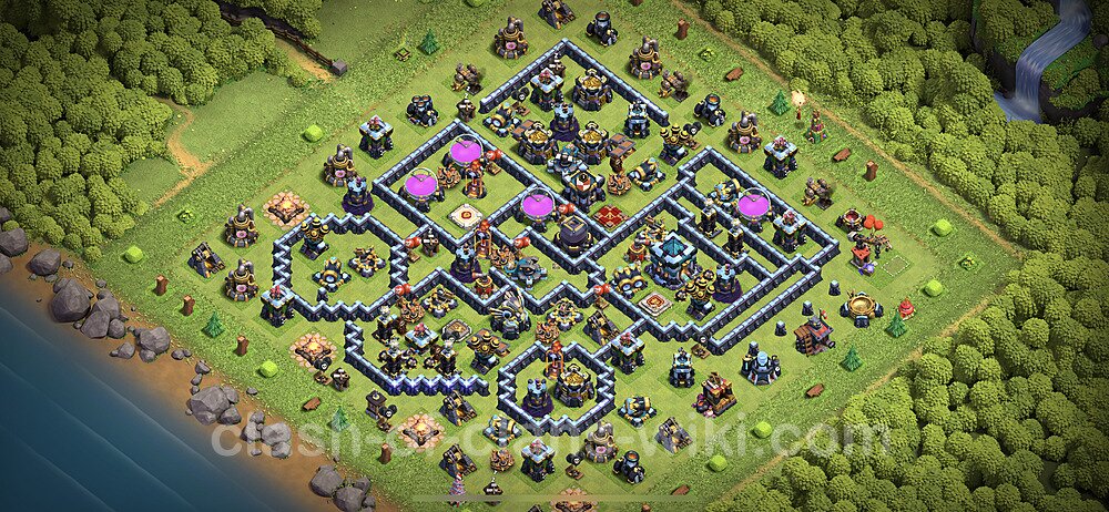 TH13 Anti 3 Stars Base Plan with Link, Anti Everything, Copy Town Hall 13 Base Design 2023, #1122