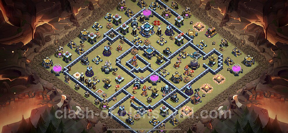 TH13 Anti 3 Stars Base Plan with Link, Anti Everything, Copy Town Hall 13 Base Design 2023, #1130