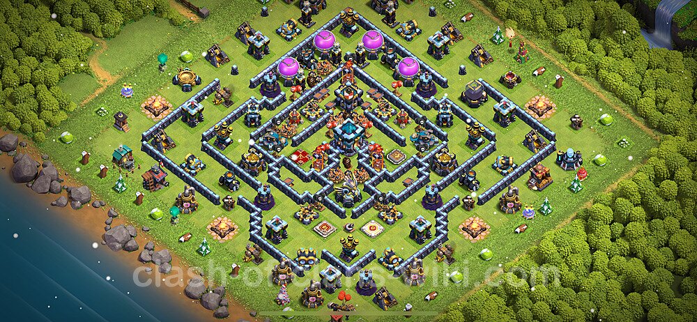 TH13 Anti 2 Stars Base Plan with Link, Legend League, Copy Town Hall 13 Base Design 2024, #1179