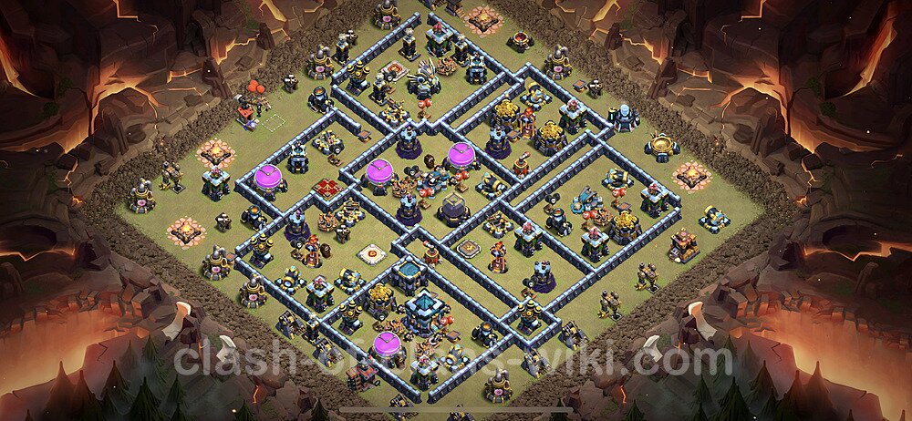 Anti Everything TH13 Base Plan with Link, Hybrid, Copy Town Hall 13 Design 2023, #1231