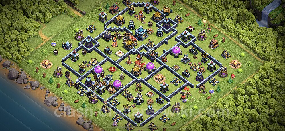 Anti GoWiWi / GoWiPe TH13 Base Plan with Link, Anti 3 Stars, Copy Town Hall 13 Design 2023, #1314