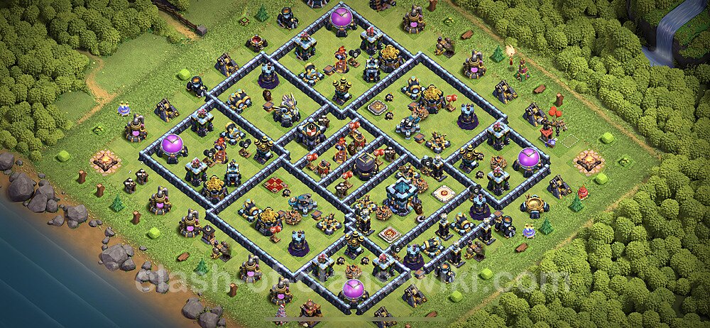 TH13 Anti 3 Stars Base Plan with Link, Anti Everything, Copy Town Hall 13 Base Design 2024, #1345