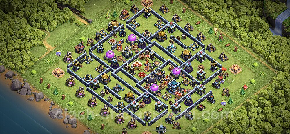 Full Upgrade TH13 Base Plan with Link, Hybrid, Copy Town Hall 13 Max Levels Design 2024, #1353