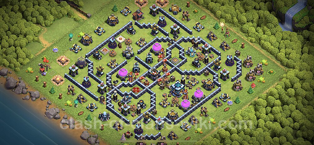 Anti Everything TH13 Base Plan with Link, Copy Town Hall 13 Design 2024, #1412