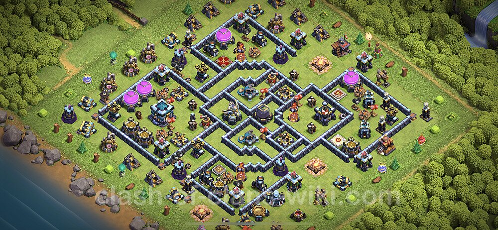 Full Upgrade TH13 Base Plan with Link, Copy Town Hall 13 Max Levels Design 2024, #1422