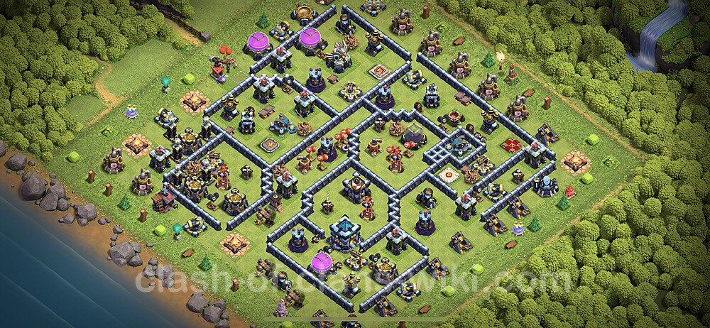 TH13 Trophy Base Plan with Link, Copy Town Hall 13 Base Design 2024, #1449