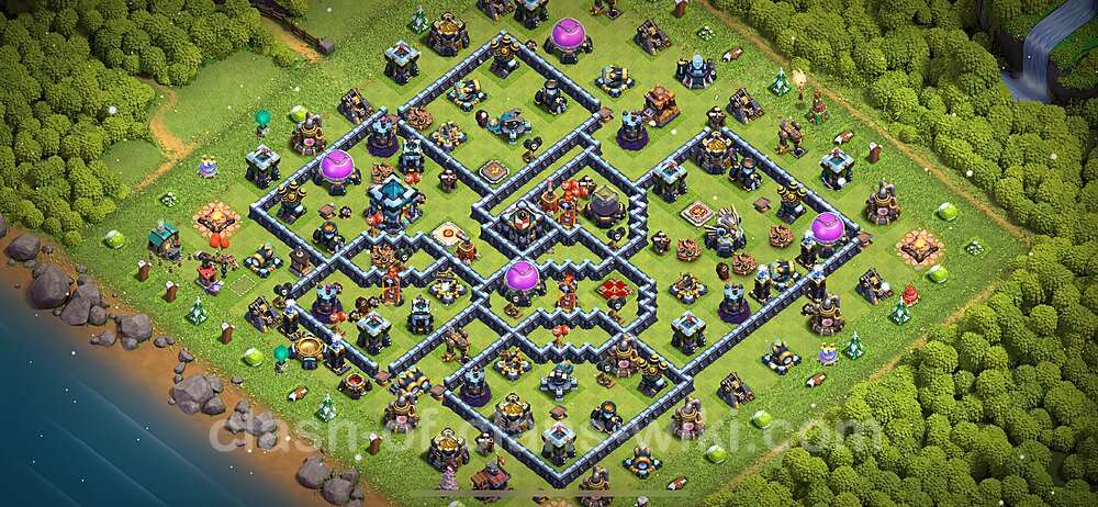 Anti GoWiWi / GoWiPe TH13 Base Plan with Link, Anti Everything, Copy Town Hall 13 Design 2024, #1452