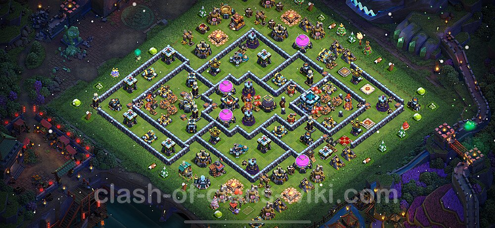 Anti Everything TH13 Base Plan with Link, Copy Town Hall 13 Design 2024, #1595