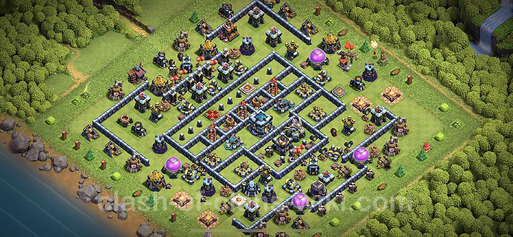 TH13 Trophy Base Plan with Link, Anti 3 Stars, Anti Everything, Copy Town Hall 13 Base Design 2023, #18