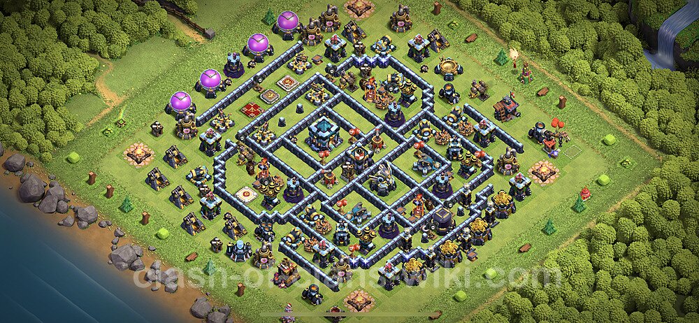 Anti Everything TH13 Base Plan with Link, Anti Air / Electro Dragon, Copy Town Hall 13 Design 2023, #24