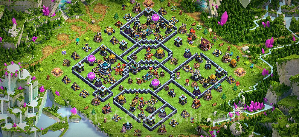 Die Anti 3 Sterne Base RH13 + Link, Hybrid 2025 - COC Rathaus 13 Kopieren Base, #2635