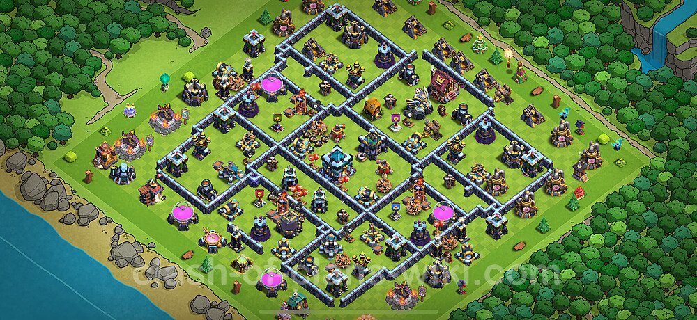 TH13 Anti 2 Stars Base Plan with Link, Copy Town Hall 13 Base Design 2025, #2816