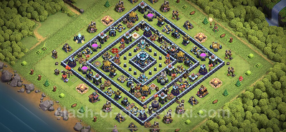 TH13 Anti 3 Stars Base Plan with Link, Anti Everything, Copy Town Hall 13 Base Design 2023, #3