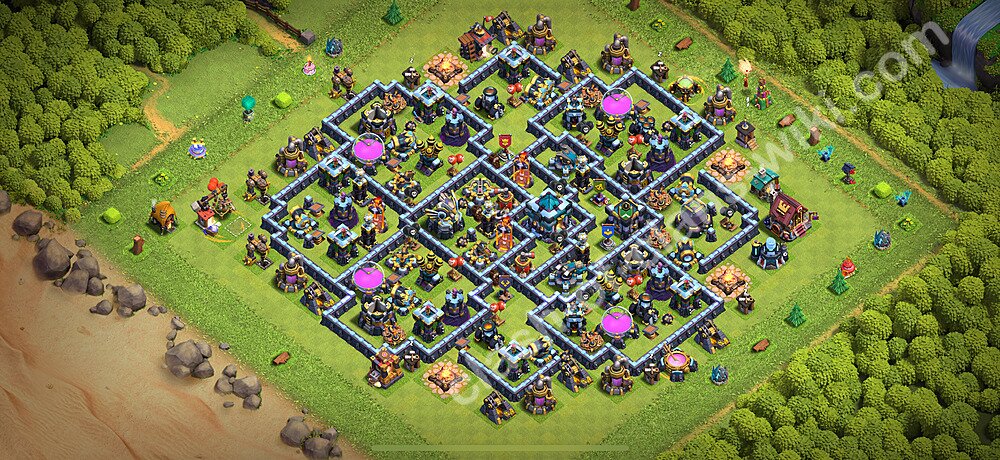 Municipio livello 13 Imbattibile Base + Link, Anti tutto - Miglior Disposizione Villaggio per Difesa COC 2026 TH13, #3162