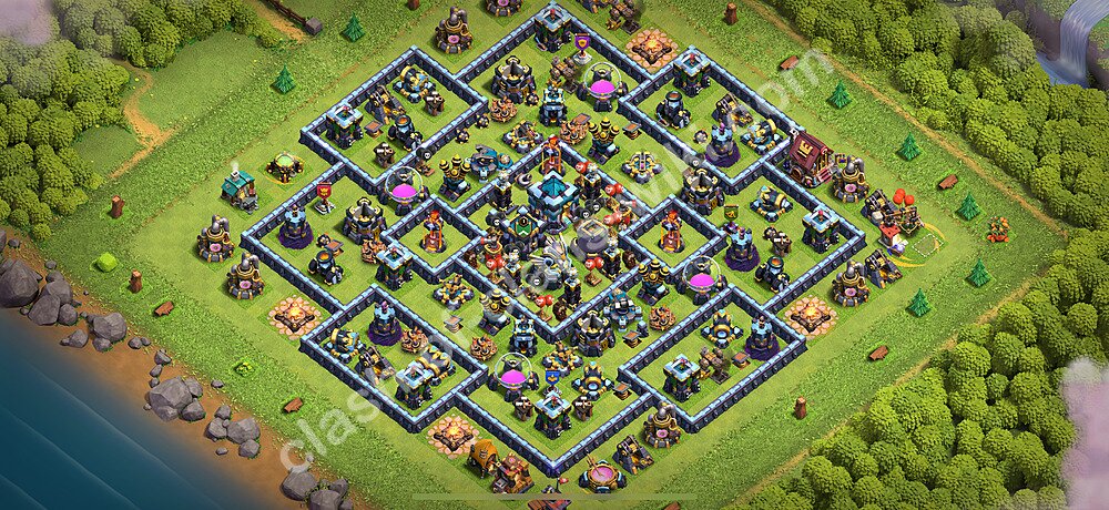 Full Upgrade TH13 Base Plan with Link, Anti Everything, Copy Town Hall 13 Max Levels Design 2026, #3216