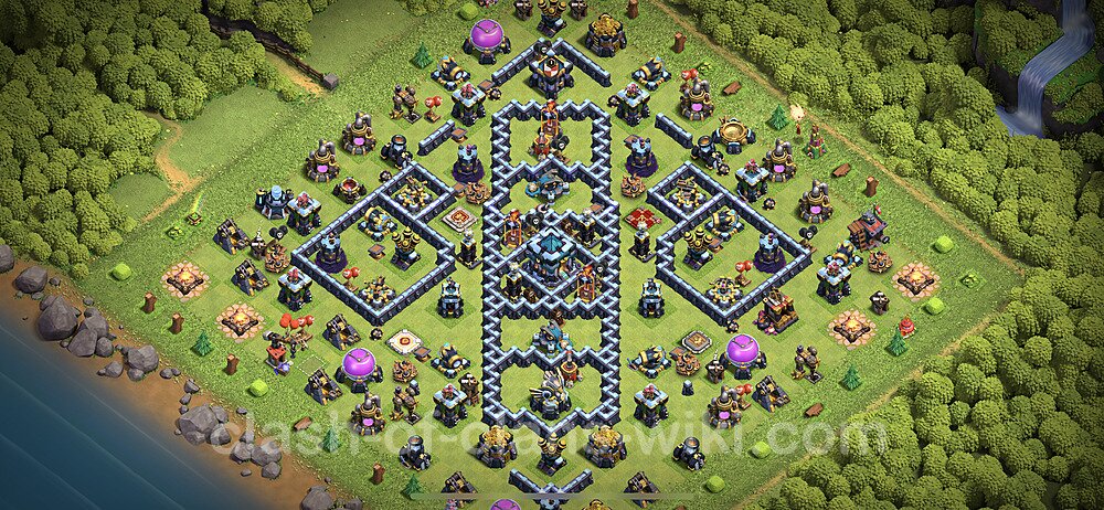 Anti Everything TH13 Base Plan with Link, Copy Town Hall 13 Design 2023, #33