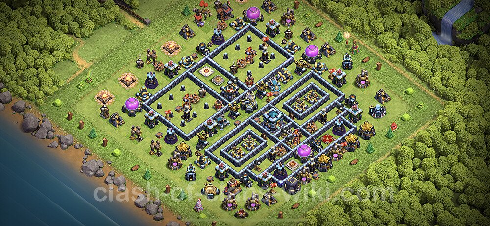 TH13 Anti 3 Stars Base Plan with Link, Anti Everything, Copy Town Hall 13 Base Design 2023, #34