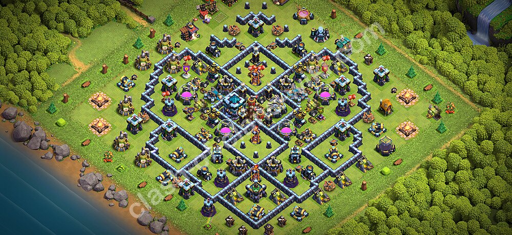 Anti Everything TH13 Base Plan with Link, Copy Town Hall 13 Design 2026, #3545