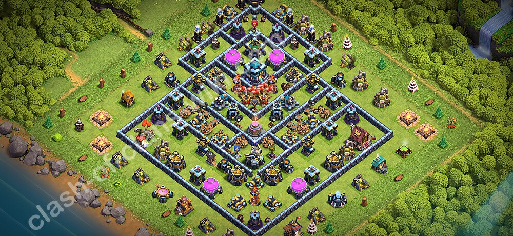 TH13 Anti 3 Stars Base Plan with Link, Copy Town Hall 13 Base Design 2026, #3621