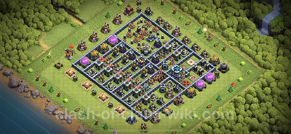 Anti Everything TH13 Base Plan with Link, Copy Town Hall 13 Design 2023, #37
