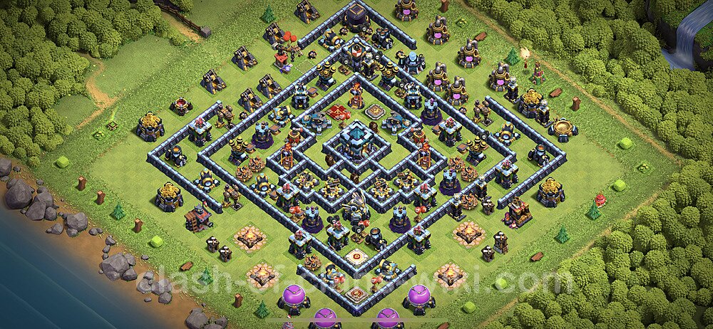 Top TH13 Unbeatable Anti Loot Base Plan with Link, Anti Everything, Copy Town Hall 13 Base Design 2023, #39