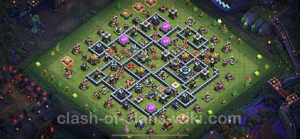 Anti Everything TH13 Base Plan with Link, Hybrid, Copy Town Hall 13 Design 2023, #47