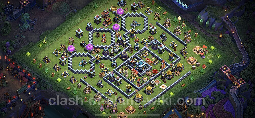 Anti Everything TH13 Base Plan with Link, Copy Town Hall 13 Design 2023, #49