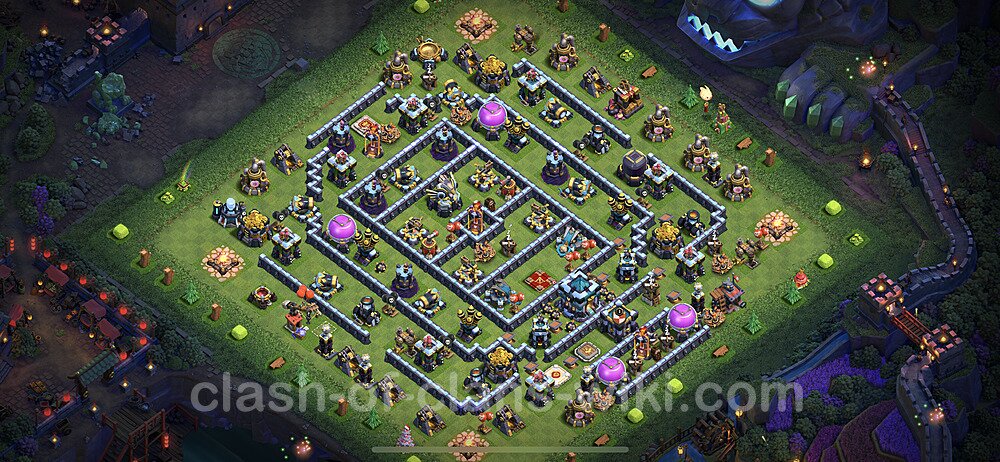 Anti Everything TH13 Base Plan with Link, Copy Town Hall 13 Design 2023, #52