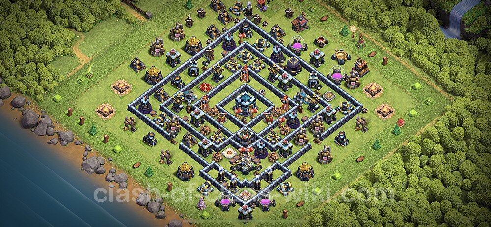 Die Beste Unschlagbar Base RH13 + Link, Legend League 2023 - COC Rathaus 13 Kopieren Base, #6