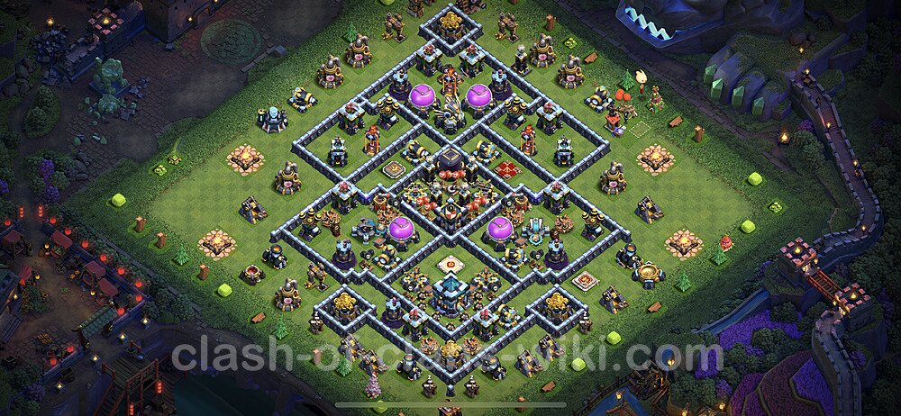 Anti Everything TH13 Base Plan with Link, Hybrid, Copy Town Hall 13 Design 2023, #63